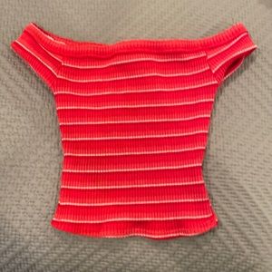 red and white striped urban outfitters top